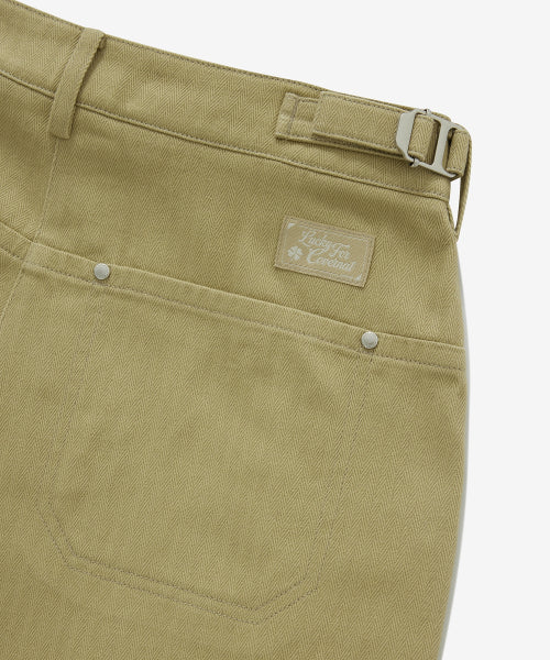 WOMAN STRAIGHT FATIGUE PANTS #SANA同款！ - 2 COLORS BEIGE