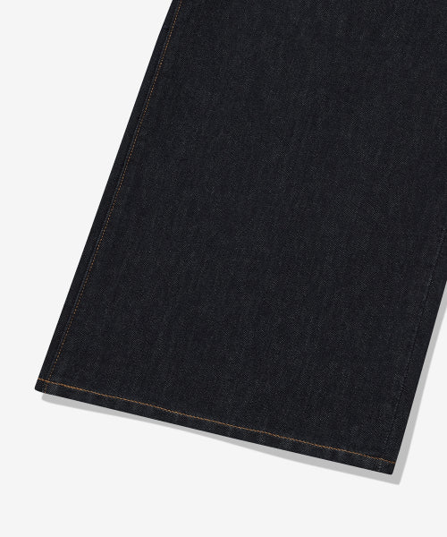 WOMAN WIDE BELTED DENIM PANTS #SANA同款！ - 2 COLORS INDIGO