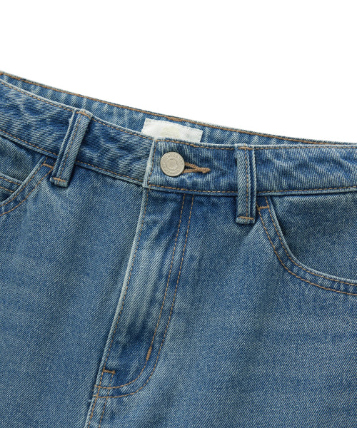 WOMAN LOOSE STRAIGHT DENIM PANTS #SANA同款！ - 2 COLORS BLUE