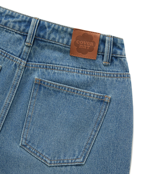 WOMAN LOOSE STRAIGHT DENIM PANTS #SANA同款！ - 2 COLORS BLUE
