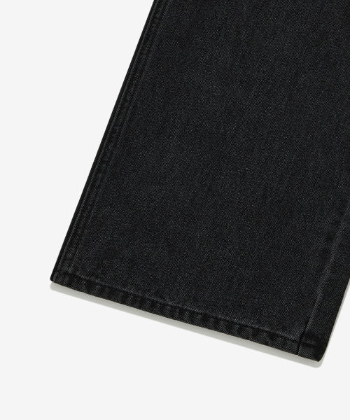 WOMAN LOOSE STRAIGHT DENIM PANTS #SANA同款！ - 2 COLORS BLACK