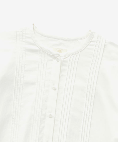 WOMAN PINTUCK FRILL DRESS #SANA同款！ - 2 COLORS IVORY