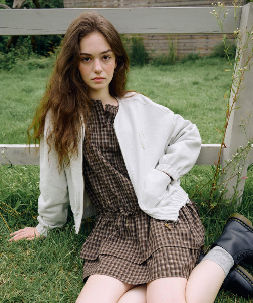 WOMAN PINTUCK FRILL DRESS #SANA同款！ - 2 COLORS BROWN
