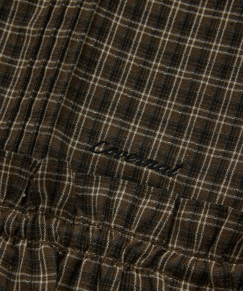 WOMAN PINTUCK FRILL DRESS #SANA同款！ - 2 COLORS BROWN