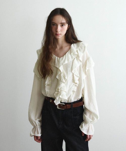WOMAN LACE BLOUSE #SANA同款！ IVORY