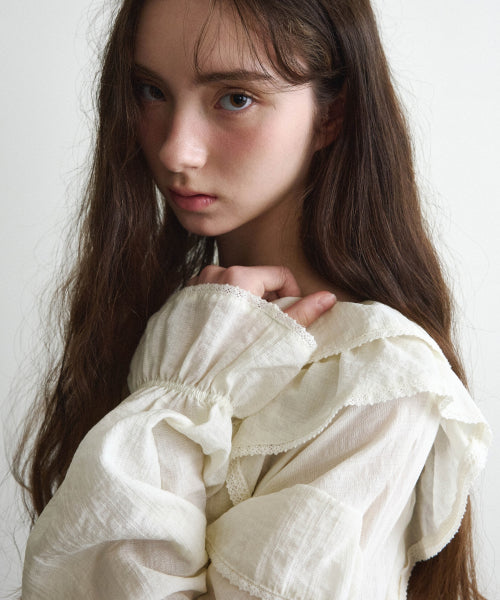 WOMAN LACE BLOUSE #SANA同款！ IVORY