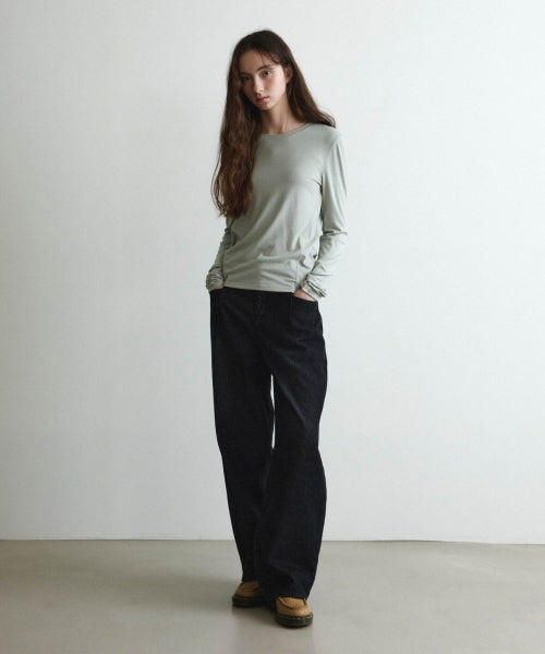 WOMAN LAYERED LONG SLEEVE #SANA同款！ - 2 COLORS GREEN