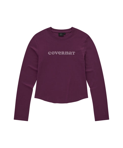 WOMAN COOPER LOGO LONG SLEEVE #SANA同款！ - 3 COLORS PURPLE