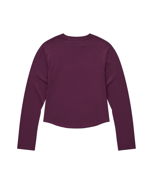 WOMAN COOPER LOGO LONG SLEEVE #SANA同款！ - 3 COLORS PURPLE