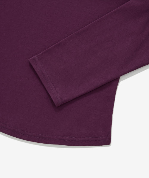 WOMAN COOPER LOGO LONG SLEEVE #SANA同款！ - 3 COLORS PURPLE