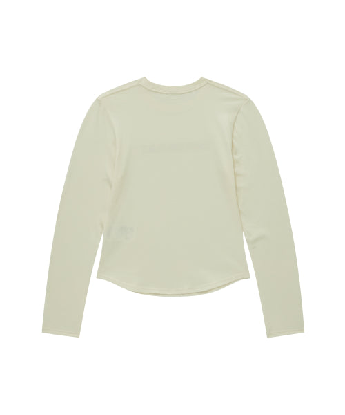 WOMAN COOPER LOGO LONG SLEEVE #SANA同款！ - 3 COLORS IVORY