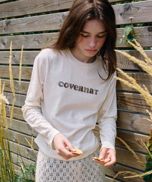 WOMAN COOPER LOGO LONG SLEEVE #SANA同款！ - 3 COLORS IVORY
