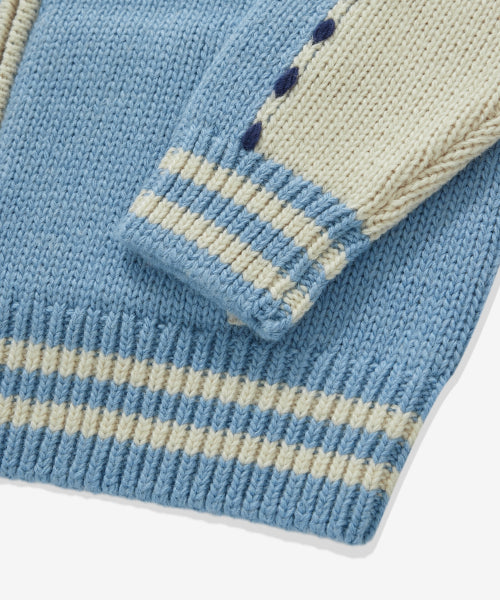 WOMAN WOOL BLEND COWICHAN CARDIGAN #SANA同款！ - 2 COLORS SKY BLUE