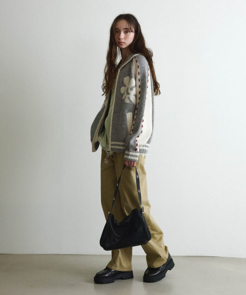 WOMAN WOOL BLEND COWICHAN CARDIGAN #SANA同款！ - 2 COLORS GREY