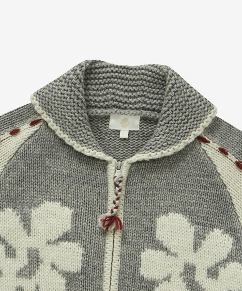 WOMAN WOOL BLEND COWICHAN CARDIGAN #SANA同款！ - 2 COLORS GREY