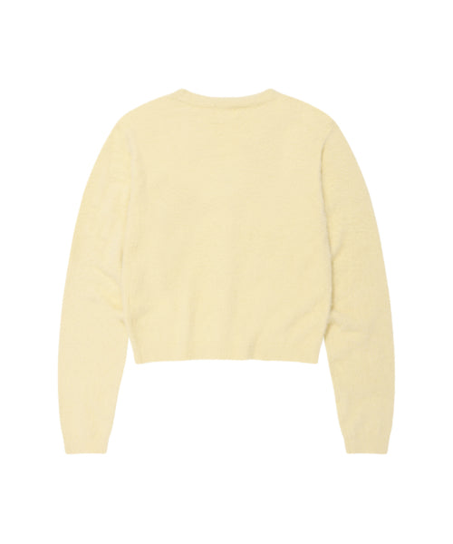 WOMAN V-NECK HAIRY CARDIGAN #SANA同款！ - 2 COLORS BUTTER