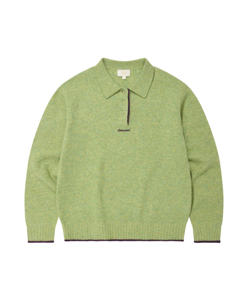 WOMAN HAIRY COLLAR KNIT #SANA同款！ - 2 COLORS GREEN