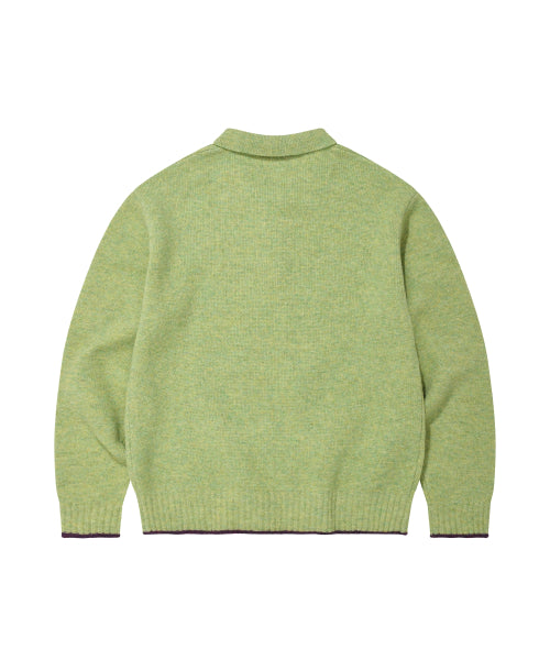 WOMAN HAIRY COLLAR KNIT #SANA同款！ - 2 COLORS GREEN
