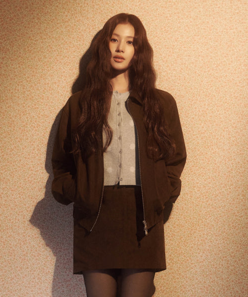 WOMAN DOT SCARF CARDIGAN #SANA同款！ LIGHT GREY