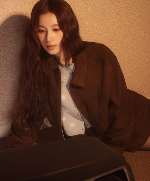 WOMAN DOT SCARF CARDIGAN #SANA同款！ LIGHT GREY