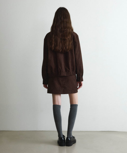 WOMAN SUEDE JACKET #SANA同款！ - 2 COLORS BROWN