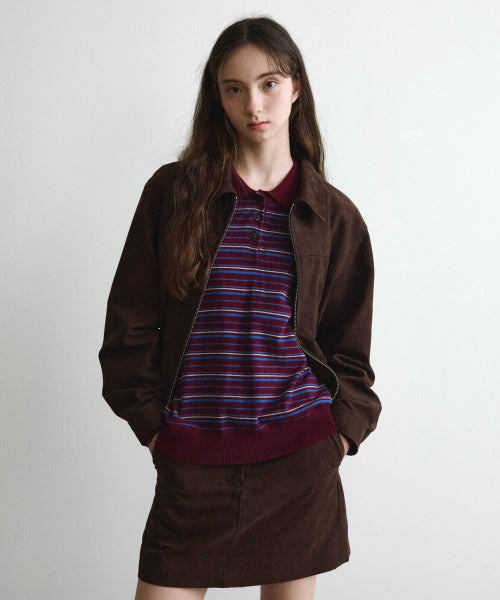 WOMAN SUEDE JACKET #SANA同款！ - 2 COLORS BROWN
