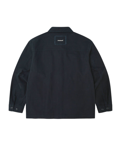 WOMAN COTTON EMBROIDERY WORK JACKET #SANA同款！ NAVY