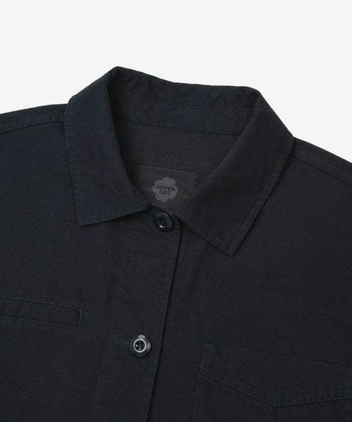WOMAN COTTON EMBROIDERY WORK JACKET #SANA同款！ NAVY