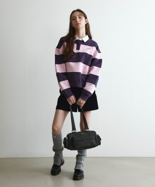 WOMAN RUGBY SWEATSHIRT #SANA同款！ - 3 COLORS PINK