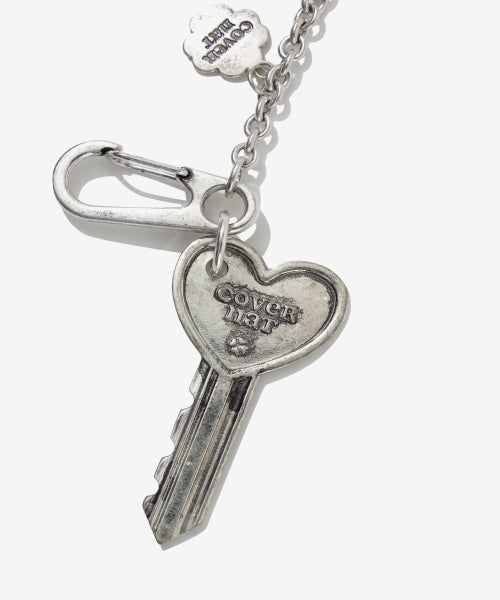 WOMAN CLOVER HEART SILVER KEYRING #SANA同款！ SILVER