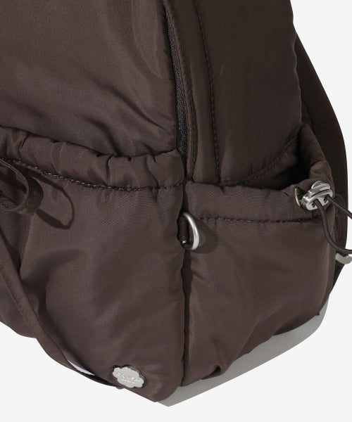 WOMAN SHIRRING MINI BACKPACK #SANA同款！ - 3 COLORS BROWN