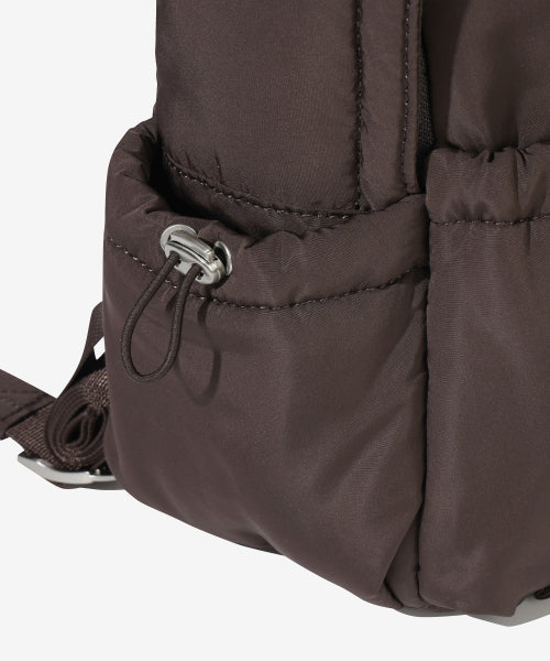 WOMAN SHIRRING MINI BACKPACK #SANA同款！ - 3 COLORS BROWN