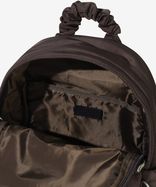WOMAN SHIRRING MINI BACKPACK #SANA同款！ - 3 COLORS BROWN