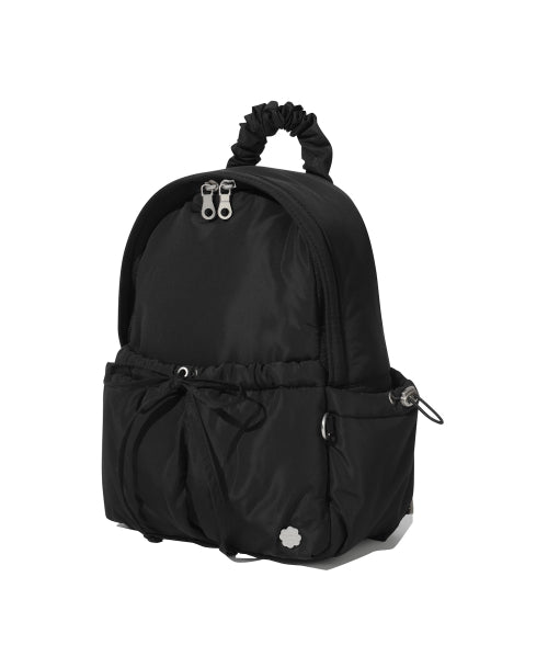 WOMAN SHIRRING MINI BACKPACK #SANA同款！ - 3 COLORS BLACK