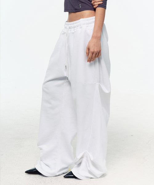 SLOUCHY SWEATPANTS - 2 COLORS WHITE