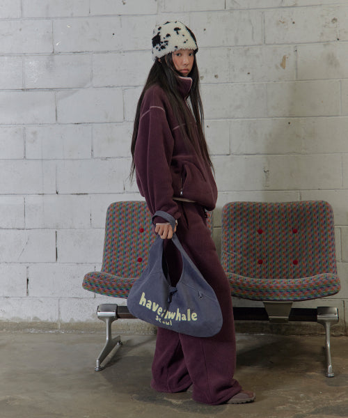 CHAIN STITCHED BAGUETTE ECO BAG AS SHOWN