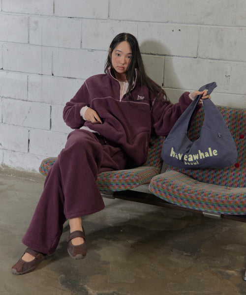 CHAIN STITCHED BAGUETTE ECO BAG AS SHOWN
