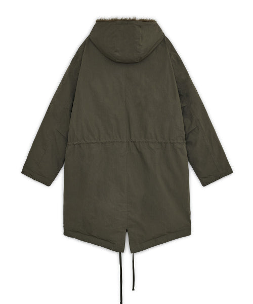 PADDED FISHTAIL DUFFLE PARKA - 3 COLORS KHAKI