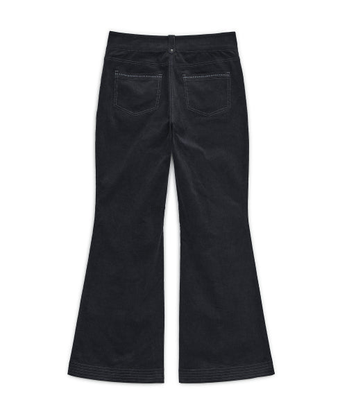 CORDUROY BOOTCUT PANTS - 2 COLORS BLACK