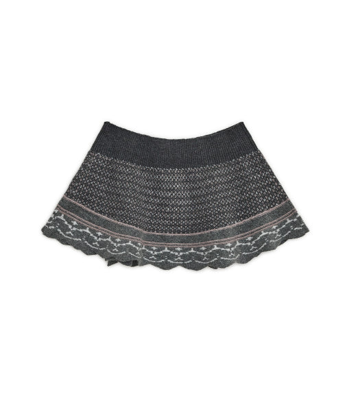 KNIT SKIRT - 2 COLORS CHARCOAL
