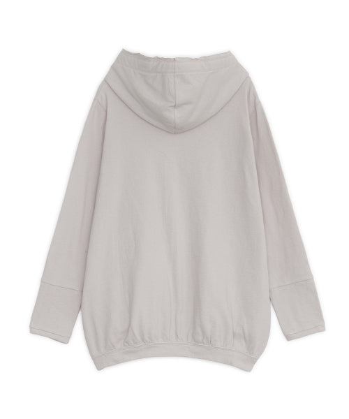HOOD COTTON LOOSE DRESS - 2 COLORS GREY