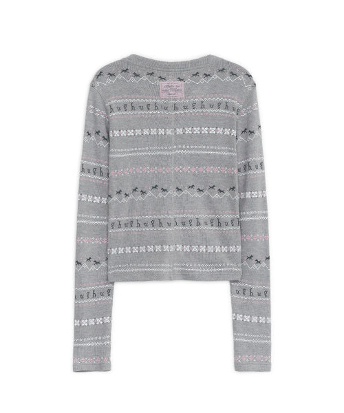 HENLEY NECK TOP - 2 COLORS GREY