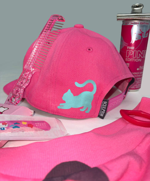 NPC KITTY SNAPBACK CAP ACID - 2 COLORS PINK