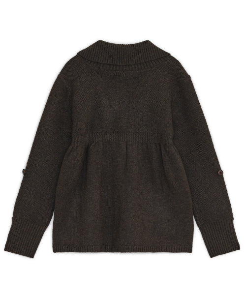 KNIT FLAP CARDIGAN - 2 COLORS BROWN