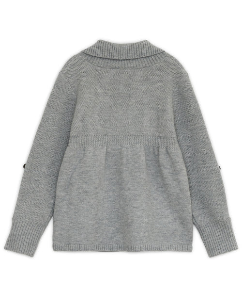 KNIT FLAP CARDIGAN - 2 COLORS GREY