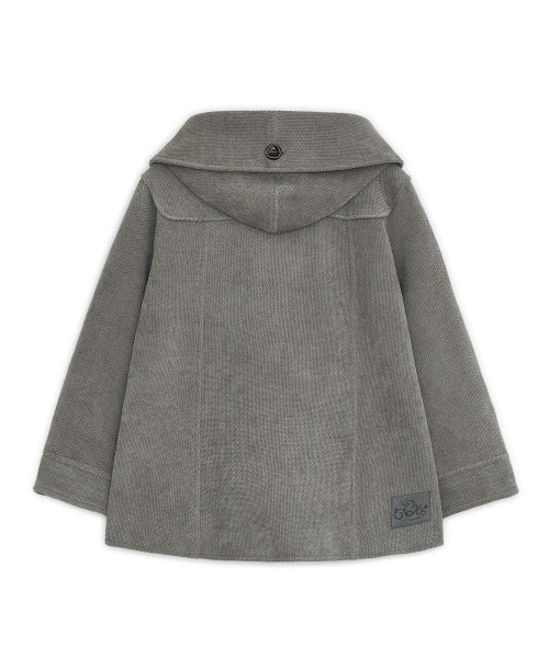 HOOD DOUBLE BUTTON CAPRI JACKET - 2 COLORS GREY