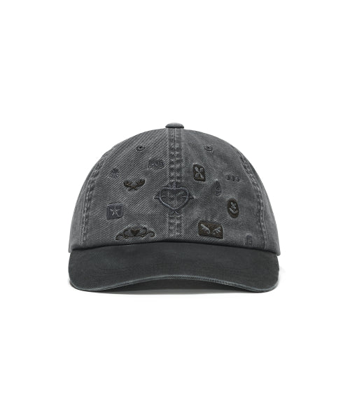 WASHED BALL CAP - 2 COLORS CHARCOAL