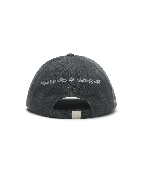 WASHED ORNAMENTS CAP - 2 COLORS CHARCOAL