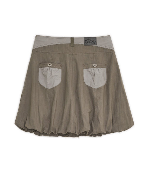 BALLOON CARGO MIDI SKIRT - 2 COLORS BEIGE