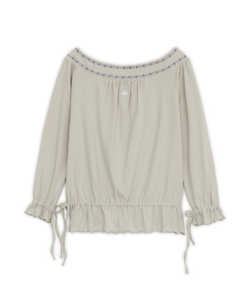 OFF-SHOULDER TOP - 2 COLORS BEIGE